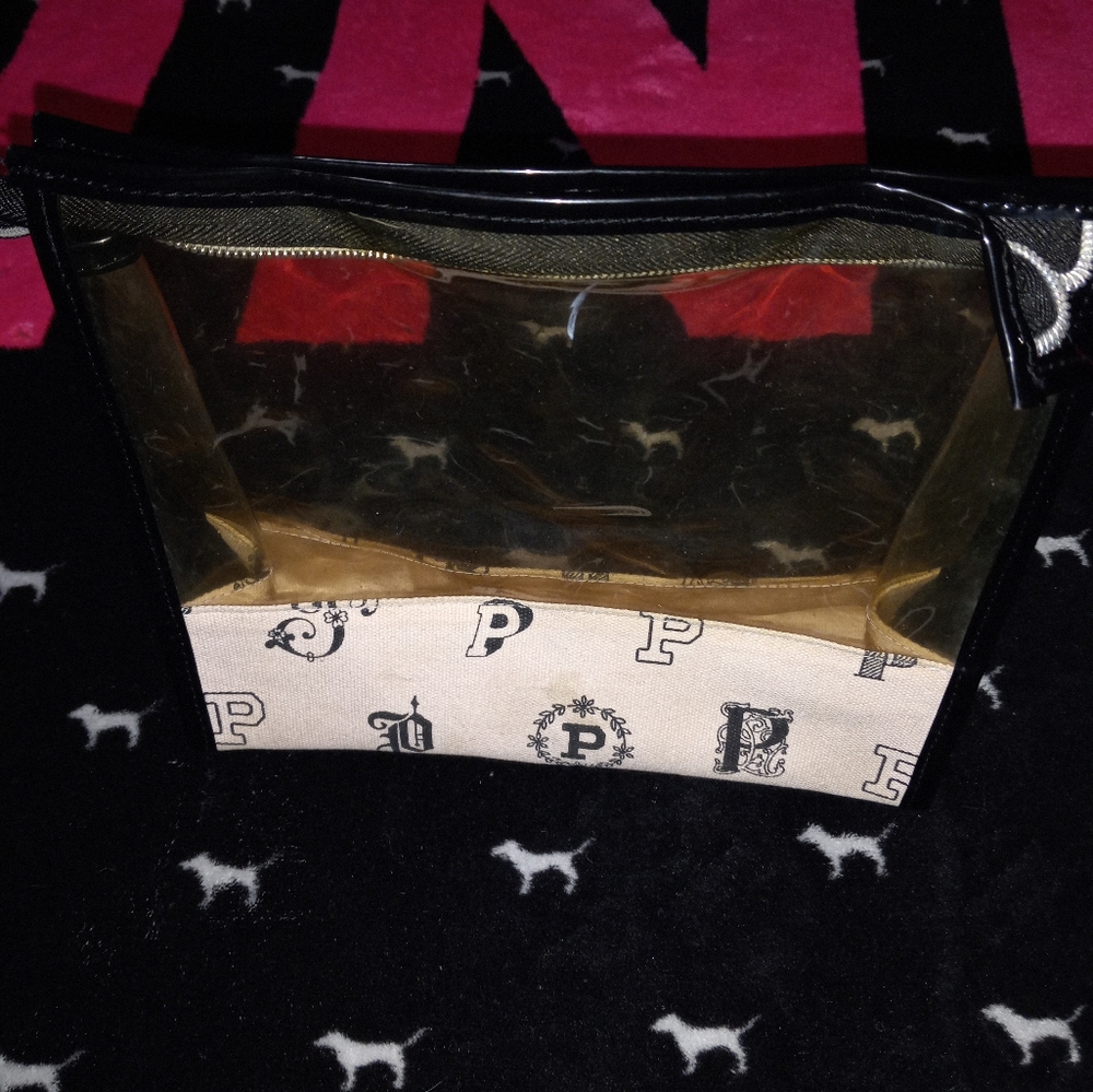 VS PINK MONOGRAM POUCH